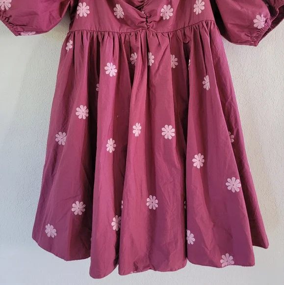 ALTAR'D STATE Crush Berry Puff Sleeve Mini Dress L. - Picture 4 of 9